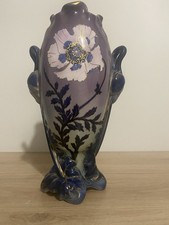 ANCIEN GRAND VASE EN FAIENCE LUNEVILLE ART NOUVEAU 30cm