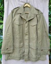 ARMÉE FRANÇAISE VESTE COMBAT TREILLIS MODÈLE 47 INDO DATÉE 1953 NEUF DE STOCK XL