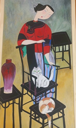 Tableau asiatique femme - , aux