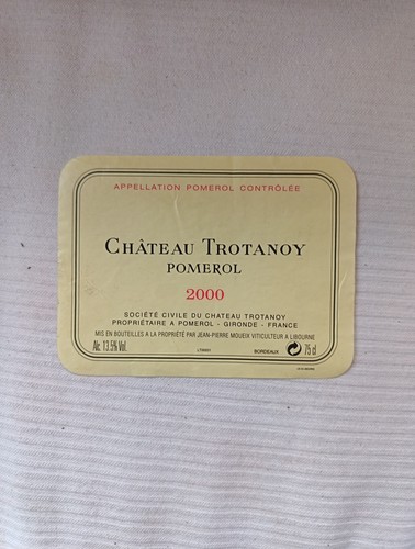 Etiquette trotanoy 2000 - etiquette,