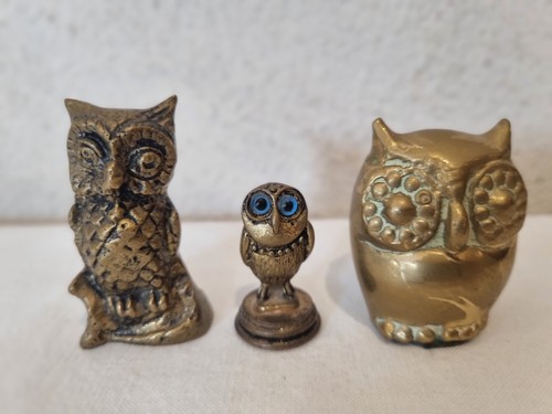 Lot hibou chouette bronze - de,