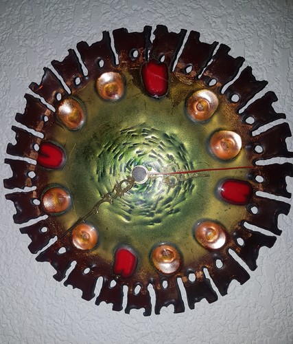 Horloge cuivre émaillée - ,