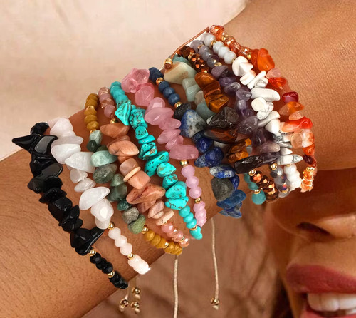 Lot bracelets ajustables en - bracelets,