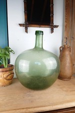 Dame-jeanne ancienne en verre bullé – bel objet déco vintage