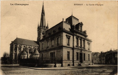 Cpa champagne épernay - cpa,