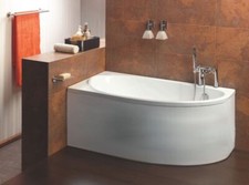 Baignoire rectangle Miki 140x70 145x85 cm panneau siphon silicone GRATUIT