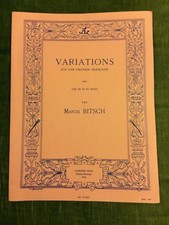 Marcel Bitsch Variations pour cor en Fa et piano score partition Leduc