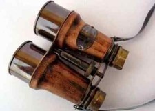 Jumelles nautiques vintage laiton finition ancienne cadeau télescope cuir per...