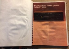 BGW Model 203 Contrôl Center Manual