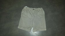 CYRILLUS 3 ans Magnifique short bermuda beige 100% coton idéal cérémonie TBE
