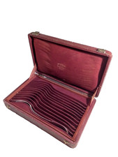 BOITE A COUVERTS  ( fourchettes)  RECOUVERTE DE CUIR VIDE FIN DU XIXème siècle