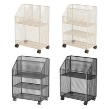 Chariot de Rangement Étagère à Livres Mobile Desserte Roulante Organisateur