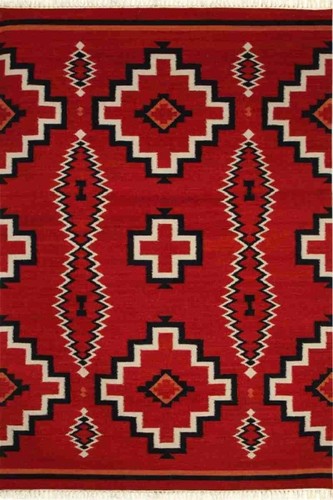 Tapis laine navajo rouge de - en,