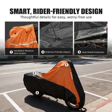 Housse imperméable pour moto avec pochette de rangement pour Harley Road Glide