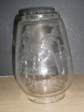 globe verre ancien de lampe