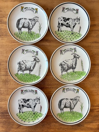 Lot assiettes fromage - à,