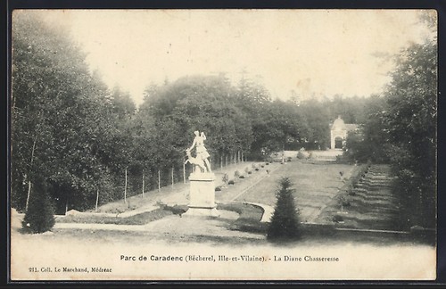 Cpa bécherel parc de - cpa,