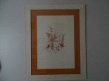 Tableau lithographie original du peintre MOREAU sur cadre 60 X 80