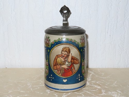 Chope bière avec couvercle - chope, à