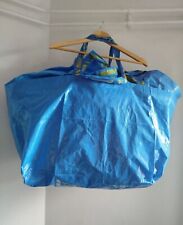 Ikea Frakta 10 x Grand Sac Bleu 71 Litres Double Poignée Rangement Lessive 10