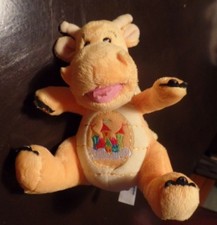 S1 / peluche doudou dragon orange jaune chateau musical GIPSY