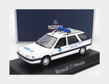 NOREV 512137 RENAULT - R21 NEVADA SW Break SAMU Ambulance 1991 - Blanc -