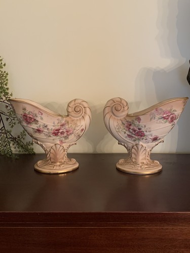 Rare pair antique nautilus - rare,