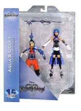 Disney Kingdom Hearts Aqua & Goofy Pippo Action Figure 15cm circa Diamond Select