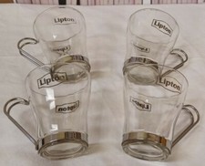 Lipton 4 Verres à Thé Mugs Tasses publicitaire 