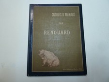 L77/  Croquis d'animaux Renouard Gillot 1900s chats cochons singes poules etc..