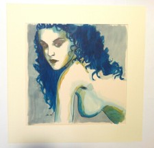 Portrait Modèle Nue 2006 Technique mixte sur carton Passepartout Signé 