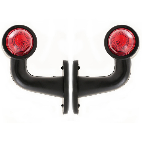 Pcs red white outline - red,