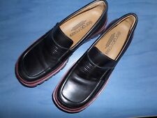 SERGIO ROSSI Mocassins cuir noir et bordeaux Pointure 37