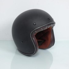 Casque Jet Torx Sunday Black Mat taille XS 53-54cm pour moto custom vintage