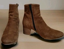 Bottines, Boots en Daim + Cuir