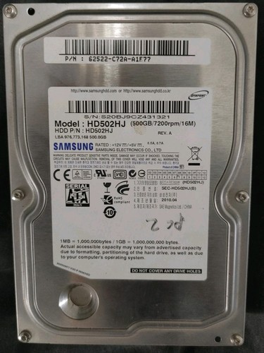 Disque dur samsung - hd502hj, 500
