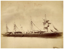 Navire, à identifier  Tirage albuminé  20,5x27  Circa 1880   Tirage albu