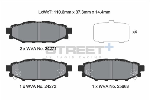Plaquettes frein subaru - frein,