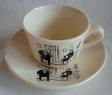 Tasse à café : Humour, J. Faisant , faïencerie de St Amand