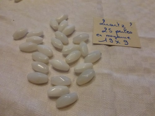Grosses perles agate quartz - 25,