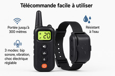 Collier de dressage électrique Chien Télécommande Etanche Rechargeable Neuf FR