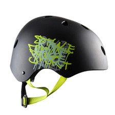 Casque enfant polisport urban radical graffiti noir (urbain/bmx/skate) reg.occip