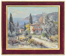 Lucien POTRONAT (1889-1973) "Paysage de la Côte d'Azur" Huile sur toile