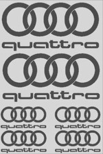 kit   6 STICKERS AUDI quattro