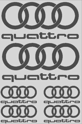Kit stickers audi - audi, quattro