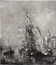 ITALIE: Le BUCENTAURE à VENISE (par ZIEM) - Gravure Grand Format du 19eme siècle