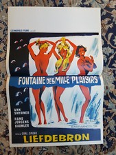 Affiche Belge 1966 LA FONTAINE DES MILLE PLAISIRS 35x55 E. Hofbauer ANN SMYRNER