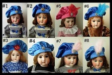 Chapeau béret poupée Jumeau SFBJ Kestner Halbig Kammer Heubach hat antique doll