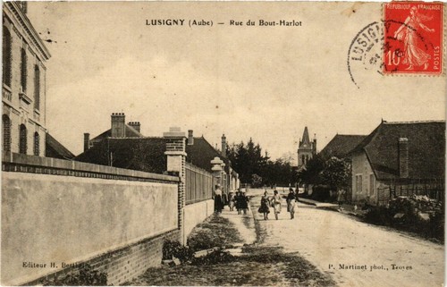 Cpa lusigny rue - cpa,