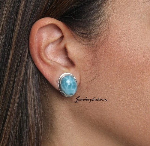 Larimar stud dangle 925 - stud,